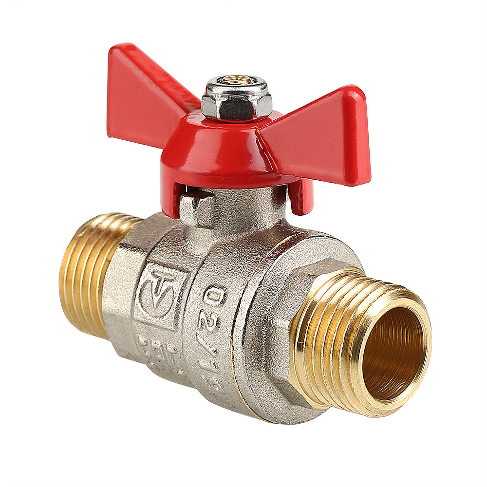 Кран шаровой VALTEC BASE, рукоятка бабочка 1/2" нар.-нар.