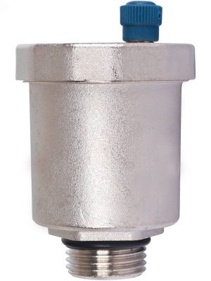 Воздухоотводчик автомат. вертик. выпуск, нар.р. 1/2  никель.,  уплотнительное кольцо - NBR STOUT