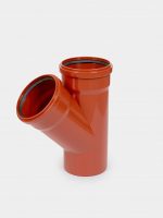 PP Тройник канализационный D160х160/45 ОРАНЖ КОНТУР