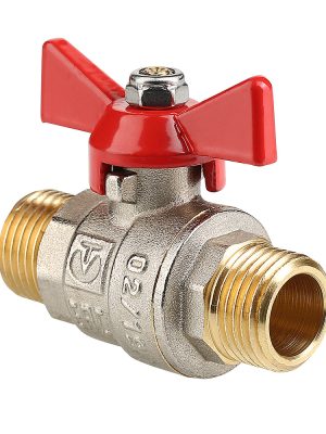 Кран шаровой VALTEC BASE, рукоятка бабочка 1/2" нар.-нар.