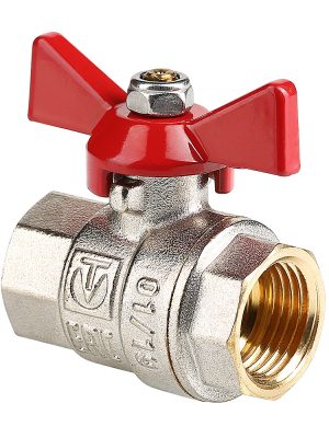 Кран шаровой VALTEC BASE, рукоятка бабочка 3/4" вн.-вн.