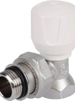 Клапан ручной терморегулирующий угловой 1/2" (с доп. уплотнением) STOUT