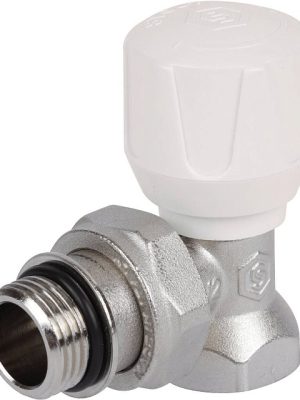 Клапан ручной терморегулирующий угловой 1/2" (с доп. уплотнением) STOUT