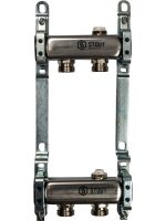 Коллектор из нержавеющей стали для радиаторной разводки 2 вых. STOUT