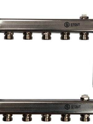 STOUT Коллектор из нержавеющей стали для радиаторной разводки 5 вых.