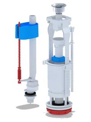 WC6550M Набор с нижней подводкой 1/2" с пластиковым штуцером,кнопка металлизированн, эконом (20ш/к)