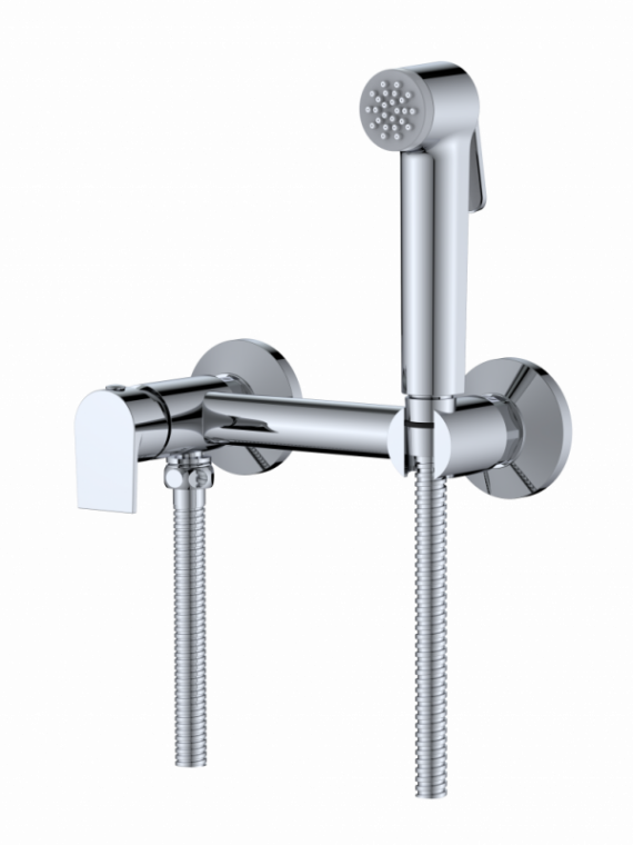 Смеситель с гиг.душем настен. GROSS AQUA GA012201C