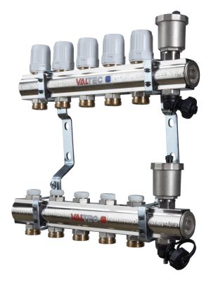 Коллект. группа латунь в сборе, 1"х8вых. VALTEC (Vt.594)