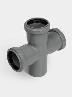 PP Крестовина канализационная одноплоскостная D50х50х50/90 СТАНДАРТ