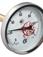 Термометр БТ-31 Dy 63 с задн. подкл., 1/2" 0-160*  (L=46мм, кл. точн. 2,5)