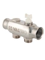 Коллектор из нерж. стали VALTEC, с межосевым расстоянием выходов 50мм, 1"х 4 вых. 3/4" Евроконус