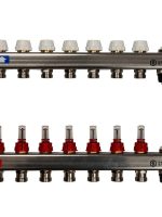 STOUT Коллектор из нержавеющей стали с расходомерами, с клапаном вып. воздуха и сливом 7 вых.