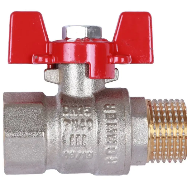RBV-0004-0210215 ROMMER Шаровой кран 1/2  ВН/НР, ручка бабочка