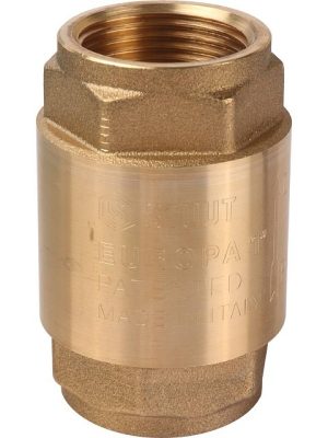 STOUT Клапан обратный пружинный муфтовый с металлическим седлом 1"