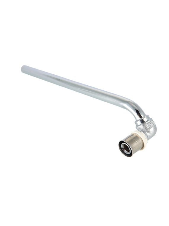 Угольник радиаторный пресс VALTEC с латунной хром. трубкой 15 мм, 16х15х300 (правый)