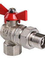Кран шаровой VALTEC BASE угловой с полусгоном 3/4" вн.-нар.