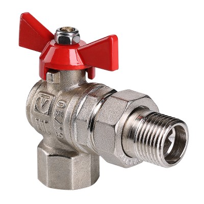 Кран шаровой VALTEC BASE угловой с полусгоном 3/4" вн.-нар.